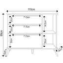 Ver imagem 4 de Cômoda Infantil 1 Porta 3 Gavetas 100% Mdf Pés Retrô Melinda Branco - Phoenix Phoenix Baby