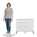 Ver imagem 5 de Cômoda Infantil 1 Porta 3 Gavetas 100% Mdf Pés Retrô Melinda Branco - Phoenix Phoenix Baby