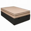 Ver imagem 1 de Cama Baú King 193 Tecido Sintético Preto com Colchão Polônia Bello Box - D28 66x193x203