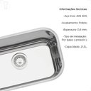 Ver imagem 2 de Cuba Inox N.1 (94022/207)pol 3.0 C/val.tramotina