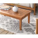 Ver imagem 3 de Mesa Centro 100x50 Ripada Madeira Rustica Castanho Ofertamo
