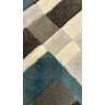 Tapete Abstrato Retangular Bursak Azul Fendi Marrom Offwhite 1.50x2.00 - 4