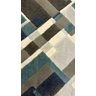 Tapete Abstrato Retangular Bursak Azul Fendi Marrom Offwhite 1.50x2.00 - 2