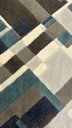 Ver imagem 2 de Tapete Abstrato Retangular Bursak Azul Fendi Marrom Offwhite 1.50x2.00