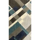 Ver imagem 2 de Tapete Abstrato Retangular Bursak Azul Fendi Marrom Offwhite 1.50x2.00