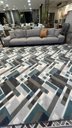 Ver imagem 3 de Tapete Abstrato Retangular Bursak Azul Fendi Marrom Offwhite 1.50x2.00