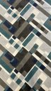 Ver imagem 1 de Tapete Abstrato Retangular Bursak Azul Fendi Marrom Offwhite 1.50x2.00