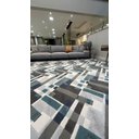 Ver imagem 6 de Tapete Abstrato Retangular Bursak Azul Fendi Marrom Offwhite 1.50x2.00