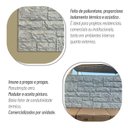 Ver imagem 6 de Revestimento de Parede Pedra Leve Decorativa Tijolinho 120cm x 60cm x 2,5cm Formaco Decor Colorido/Espada de Metal