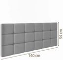 Ver imagem 3 de Cabeceira Painel Bia Estofada Queen Cinza Suede 1,60m - Pc Móveis