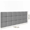 Ver imagem 3 de Cabeceira Painel Bia Estofada Queen Cinza Suede 1,60m - Pc Móveis
