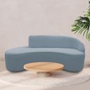 Ver imagem 5 de Sofá Eron 2 Lugares Curvo 150cm Azul Claro Suede