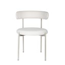 Ver imagem 4 de Cadeira para Cozinha de Aço Estofada Serena Bege/Off White/Areia