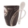 Caneca de Porcelana 240ml Coffee Shop - Casambiente - 1