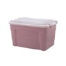 Caixa organizador 20 litros cesto multiuso com trava roupas brinquedos mudança alimentos rose paramo - 1