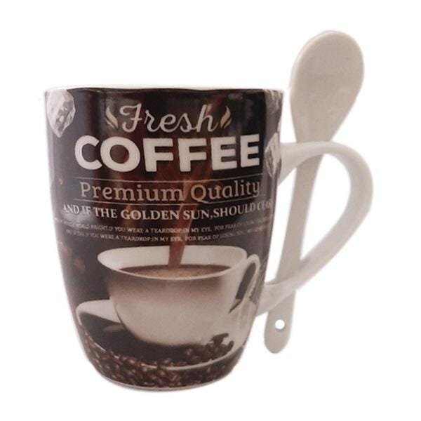 Caneca de Porcelana 240ml Fresh Coffee - Casambiente - 1