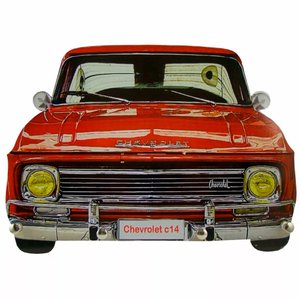 Porta Chaves de Parede Retrô Decorativo - Chevrolet C14 Red