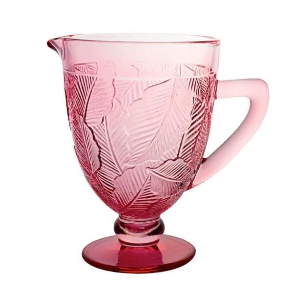 Jarra de Vidro Folha Rosa 1,2L - Casambiente JAVI052 - 1