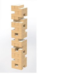 Jogo educativo torre de equilibrio blocos em madeira estilo jenga para criancas e adultos - 2