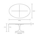 Ver imagem 3 de Mesa de Jantar Saarinen Oval 180x100 Cm Laqueada Branco