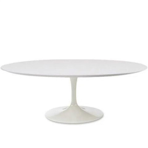 Mesa de Jantar Saarinen Oval 180x100 Cm Laqueada Branco