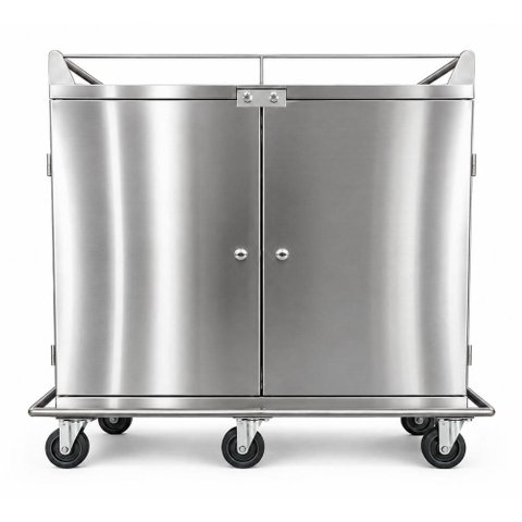 Carro Transporte de 33 Bandejas de Refeição - Aço Inox 430