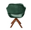 Ver imagem 3 de Poltrona Zara Base Giratória de Madeira Cor:Veludo Verde 270