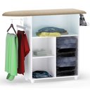 Ver imagem 2 de Multiuso Balcão Marini Tábua de Passar Roupa 1 Porta Branco/Preto - Bela Móveis
