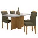 Ver imagem 1 de Mesa com 4 Cadeiras Duda 1,36 Cin/off White/capucci - Móveis Arapongas Cinamomo/off White/capucci