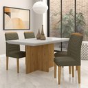Ver imagem 2 de Mesa com 4 Cadeiras Duda 1,36 Cin/off White/capucci - Móveis Arapongas Cinamomo/off White/capucci