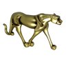 Decoração Escultura Leopardo Dourado Enfeite Sala 31,5cm - 4