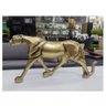 Decoração Escultura Leopardo Dourado Enfeite Sala 31,5cm - 3
