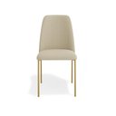 Ver imagem 4 de Conjunto 02 Cadeiras Livia Linho Gengibre Estrutura Dourada - Ssx Multicoisas