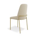 Ver imagem 5 de Conjunto 02 Cadeiras Livia Linho Gengibre Estrutura Dourada - Ssx Multicoisas