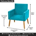 Ver imagem 3 de Poltrona Nina Suede Bordo para Leitura
