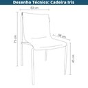 Ver imagem 2 de Kit 2 Cadeiras Iris Rivatti Assento em Polipropileno Fendi e Base em Aço Pintado a Pó Fendi