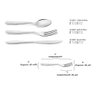 Garfo Faca Colher 36 Talheres Inox Bar Restaurante Atacado - INOX - 2