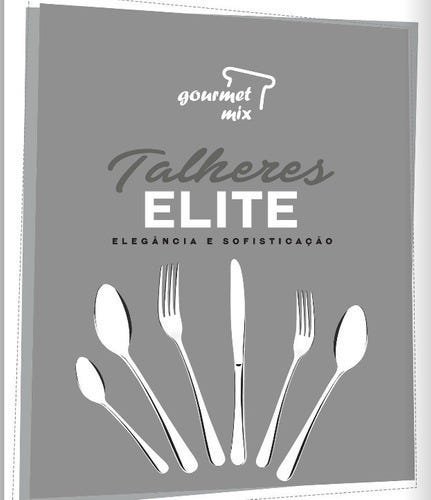 Garfo Faca Kit 24 Talheres Elite Inox Bar Restaurante Hotel - INOX - 3
