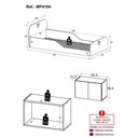 Ver imagem 2 de Cama Infantil Montessoriana P/ Colchão 88 X 188cm e Mesa de Cabeceira Multimóveis Mp4194 Branca