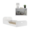 Ver imagem 4 de Cama Infantil Montessoriana P/ Colchão 88 X 188cm e Mesa de Cabeceira Multimóveis Mp4194 Branca