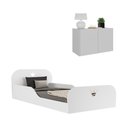 Ver imagem 1 de Cama Infantil Montessoriana P/ Colchão 88 X 188cm e Mesa de Cabeceira Multimóveis Mp4194 Branca