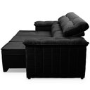 Ver imagem 5 de Sofá Retrátil Reclinável 4 Lugares com Molas 2,30m Quantum Suede Velut Preto - King House