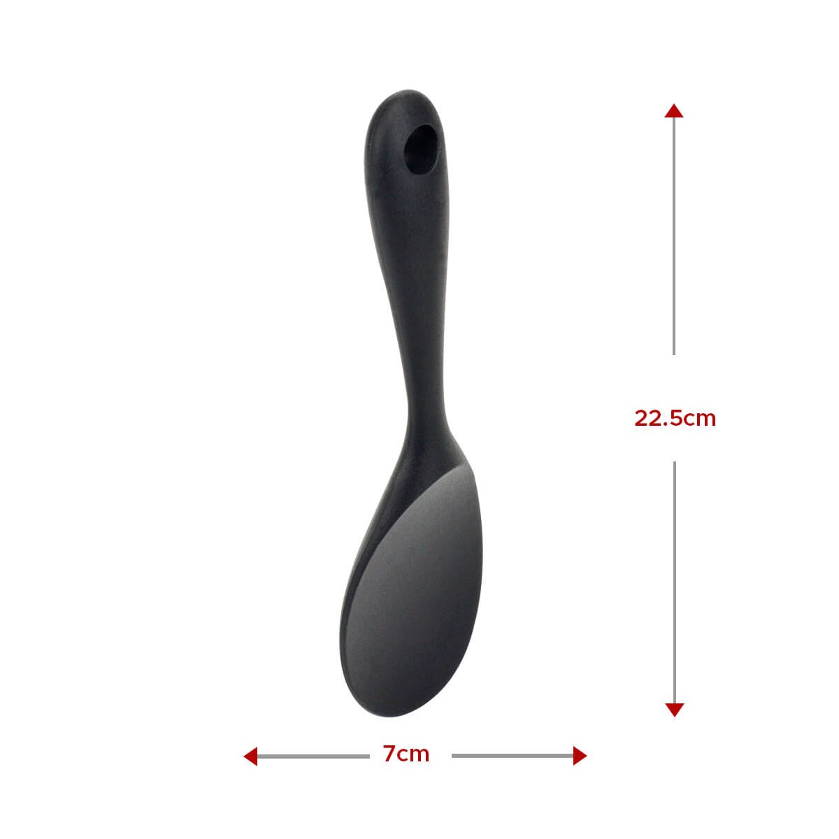 Colher Para Arroz Silicone de Servir p/ Altas Temperaturas:PRETO - 2