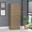 Ver imagem 1 de Armário Arquivo 4 Gavetas Pastas Suspensas Marrom Madeira