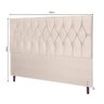 Cabeceira Ram 1500 Bege Estofada para Cama Box Casal Queen Size 164cm Quarto Luxo J - 2