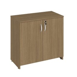 Armário Balcão 2 Portas Tranca 1 Prateleira Marrom Madeira - 3