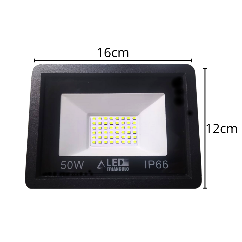 Refletor Led Holofote 50W Branco Frio Biv IP66 Prova D'agua - 6