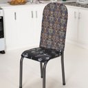 Ver imagem 1 de Kit 4 Capas Encosto de Cadeira de Ferro Tubular Cozinha e Jantar Malha Helanca Estampada:25 azulejo