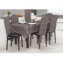 Ver imagem 2 de Kit 4 Capas Encosto de Cadeira de Ferro Tubular Cozinha e Jantar Malha Helanca Estampada:25 azulejo