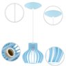 Luminária Pendente Madeira Circus 15cm Soquete E27 Azul Claro - 4